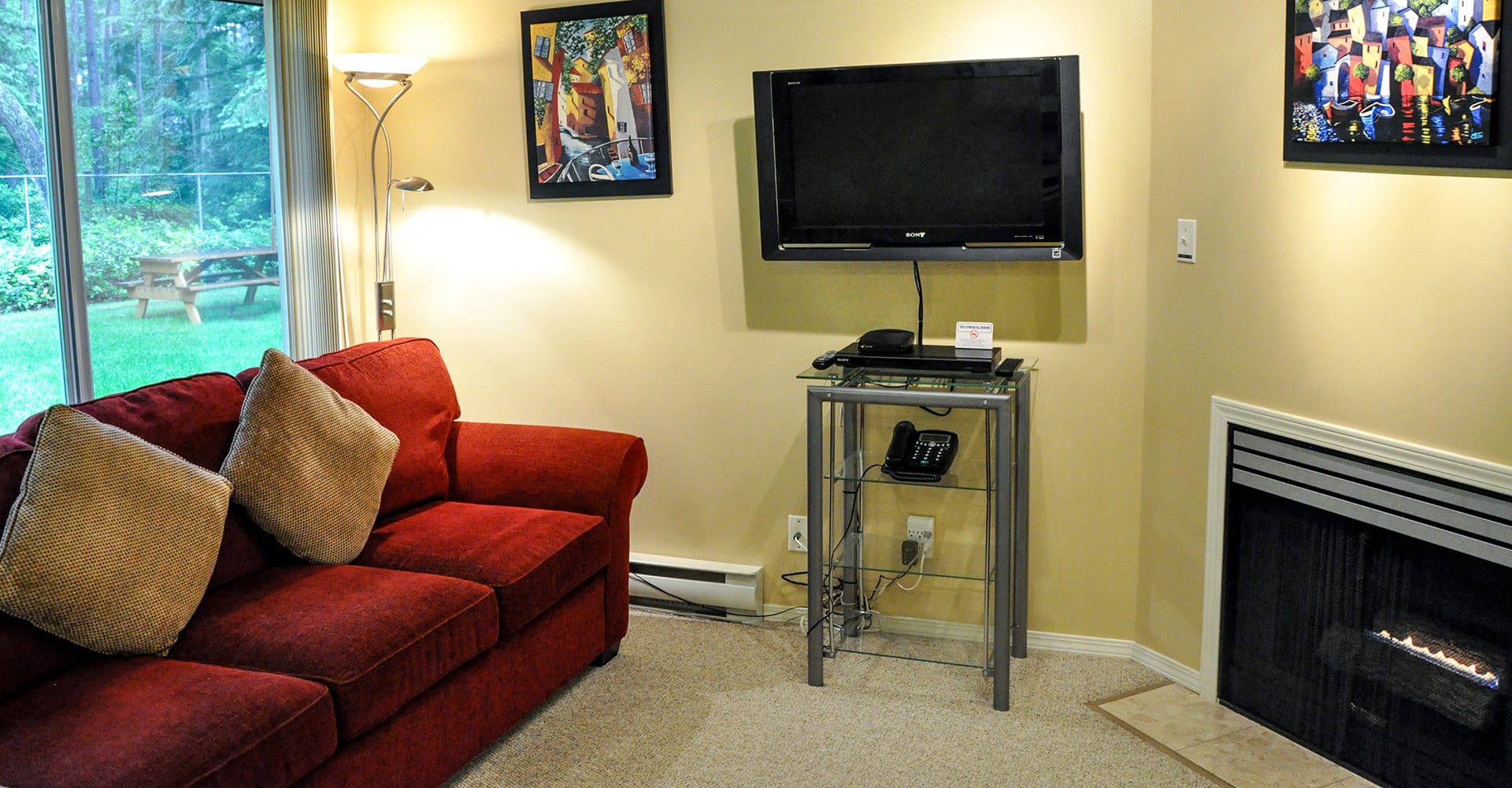 Living room in condo at Ocean Trails Resort