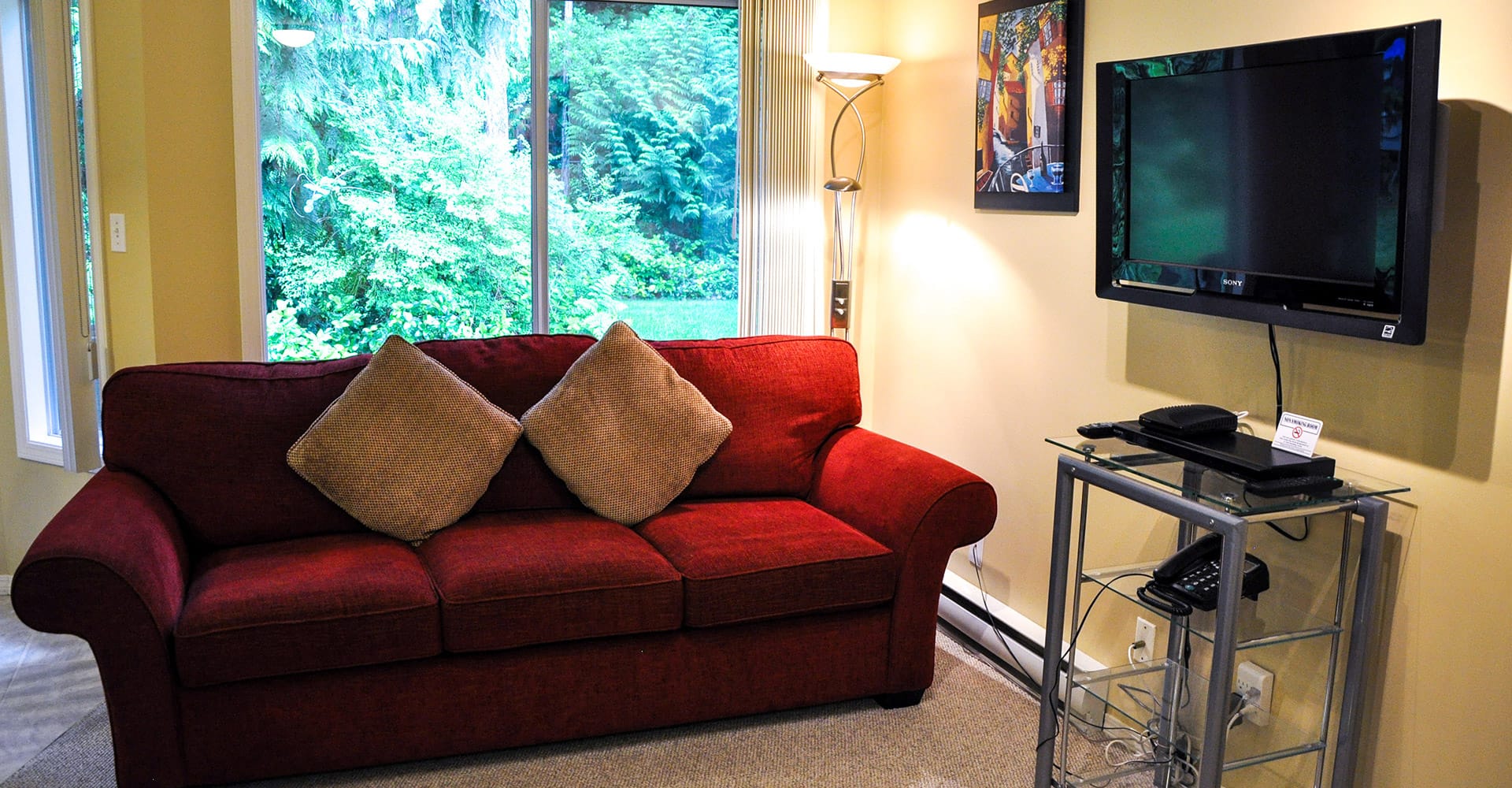Living room in condo at Ocean Trails Resort