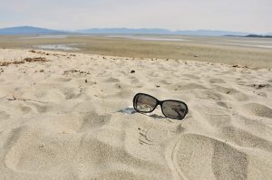 Sunglasses in the sand on Rathtrevor Beach