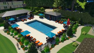 Rendering of the new pool at Ocean Trails Resort