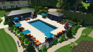 Rendering of the new pool at Ocean Trails Resort